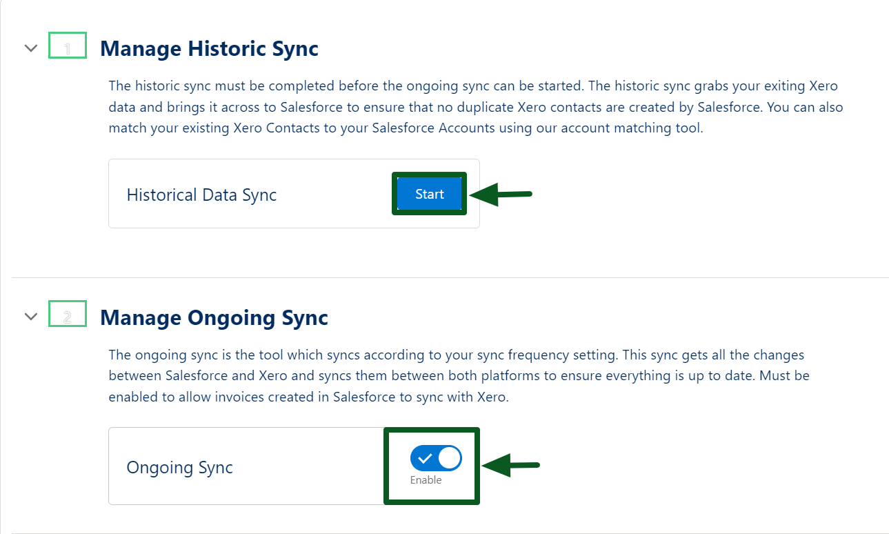 Manage Historic And Ongoing Sync